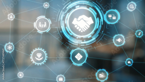 Business concept icons showing mergers and acquisitions, partnership, investment, and growth. mergers and acquisitions creates synergy, supports expansion, and drives corporate value. Gist