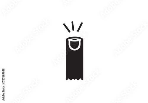 Modern minimal candle icon radiates warmth, perfect for logo or design element use