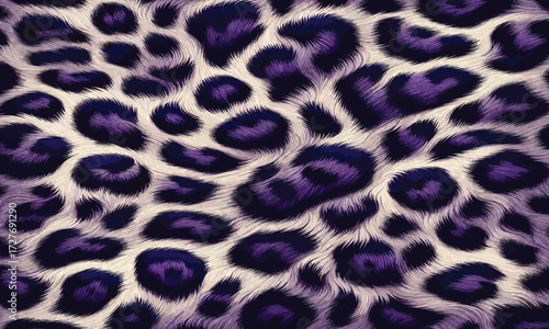 Purple leopard skin illustration vector with fashion pattern influence ideal for trendy fabric design, digital backgrounds, wallpaper, and modern artwork.
