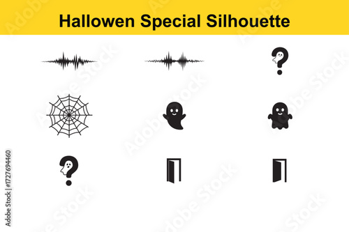 Spooky Halloween silhouettes for your creative design needs this fall season party