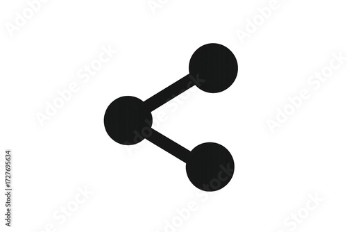 Simple dark gray share icon symbol isolated on transparent background