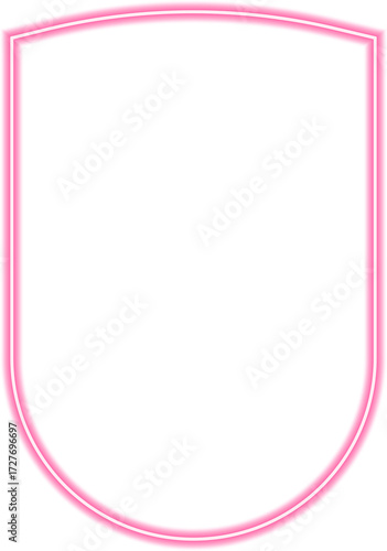 Clean and modern warrior insignia with a sleek outline in neon red, emphasizing strength and simplicity.