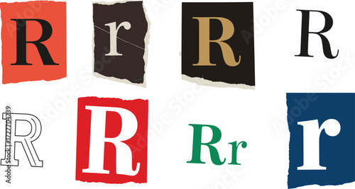 Typography A Collection of Letter 'R' Variations and Styles