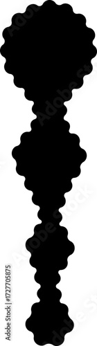 Abstract black shape with a drifting organic form and soft flowing edges.