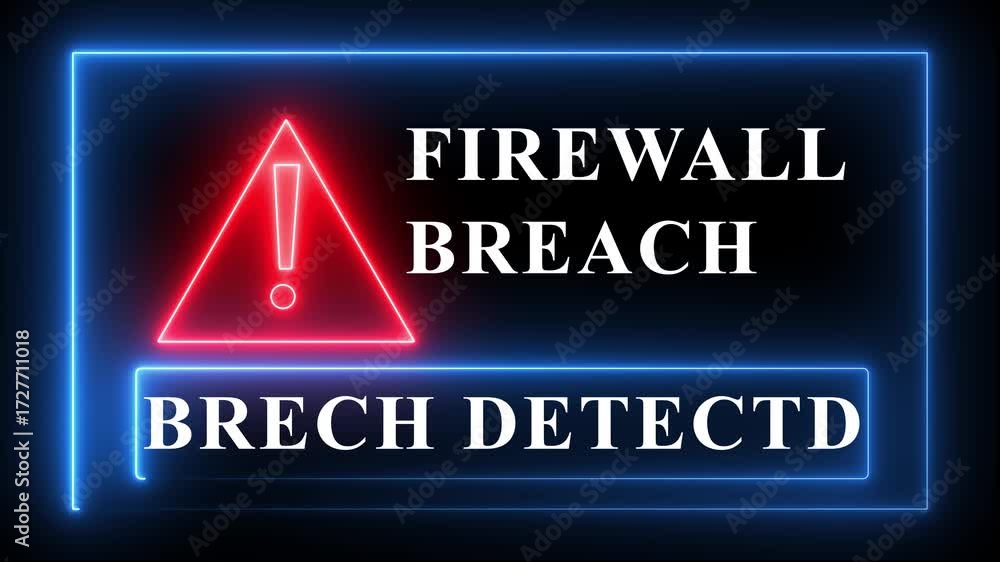 Firewall breach alert Digital treat indictors and cyber security ...