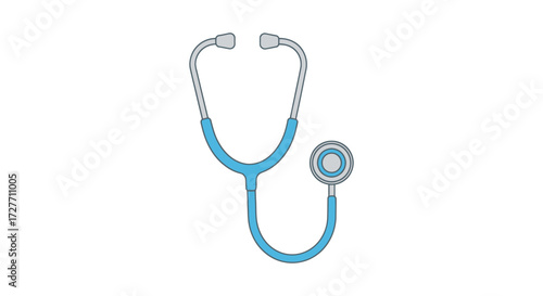 Blue Stethoscope Medical Instrument for Healthcare Professionals.