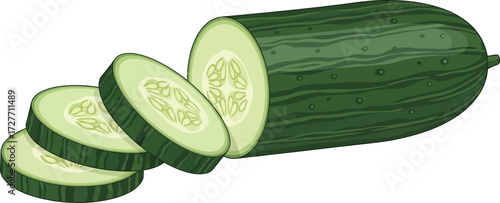 cucumber on white background