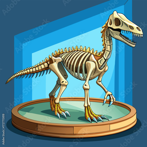 A skeleton of a dinosaur