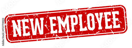 new employee rectangular sign. new employee stamp