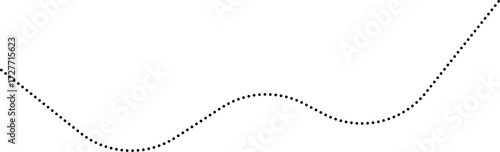 Rounded dotted line chart showing a data line with an upward trend, indicating an increase in data over time.