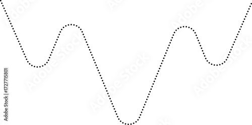 Rounded dotted line chart showing an Inverse Head and Shoulders pattern, representing a financial wave pattern with data fluctuations.