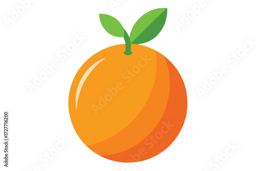 Fresh orange citrus fruit displaying bright color and vibrant green leaves on a clean background