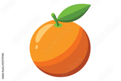 Vibrant orange citrus fruit sits against a simple, stark backdrop with a leaf