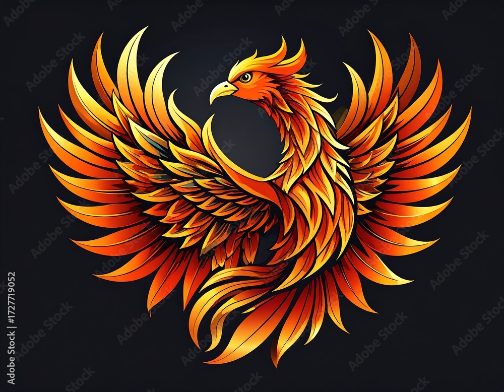 Obraz premium Fiery Phoenix design