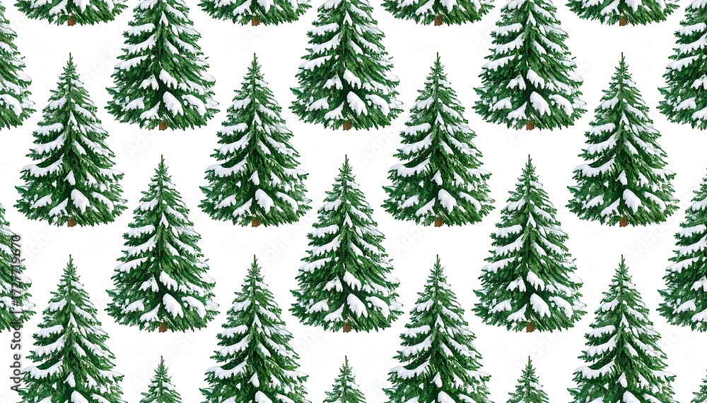 Obraz premium Christmas tree pattern on white