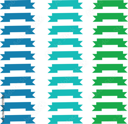 A colorful set of glossy vector buttons and origami paper tags for web design