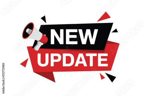 Modern minimalist new update announcement banner vector eps illustration scalable graphic vector