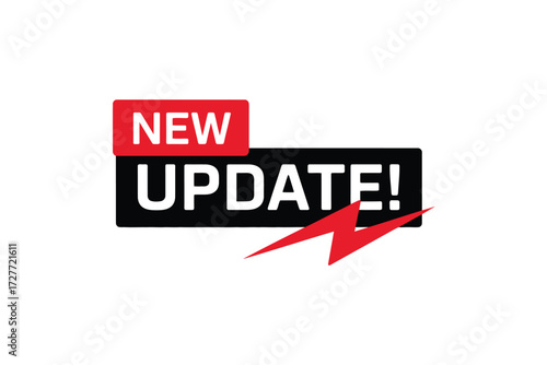 Modern vector logo design for a new update announcement vector