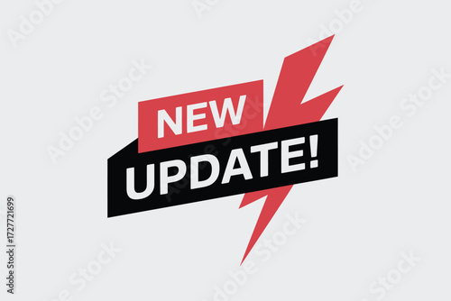 Modern minimalist new update announcement graphic vector illustration eps scalable icon design vector