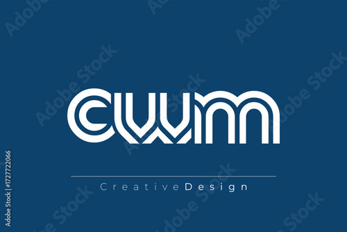 CWM Creative Unique Modern Letter Logo Design. Elegant Monogram Logo Design with Decorative Elements and Typography