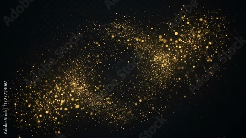 Wallpaper Mural Golden dust, abstract golden glitter light effect on black background Torontodigital.ca