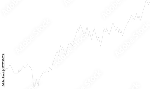 Dashed line depicting a growth trend in a stepwise format with measurable upward direction.