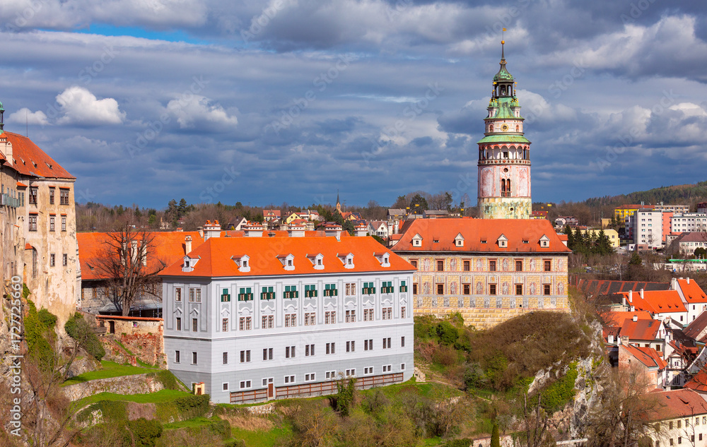 Obraz premium Cesky Krumlov Tower View, Czech Republic