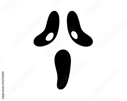 Spooky Scream Face A Simple Halloween Design for Parties, Decorations, and Festive Fun