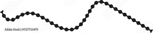 Dotted path resembling a cracked structure with jagged and irregular breaks.