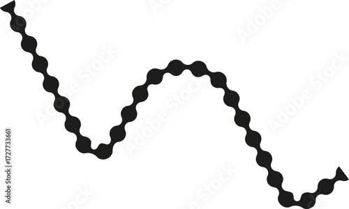 Dotted zigzag path with flowing and continuous motion forming an energetic and animated sequence.