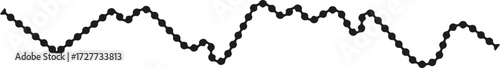 Dotted zigzag path with organically flowing lines forming an unstructured and spontaneous design.
