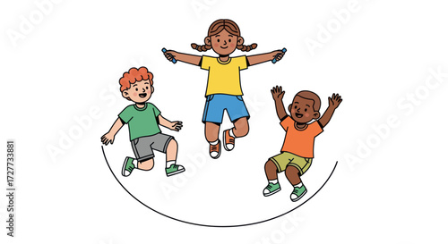 Diverse group of four young people in casual clothing smiling and interacting.