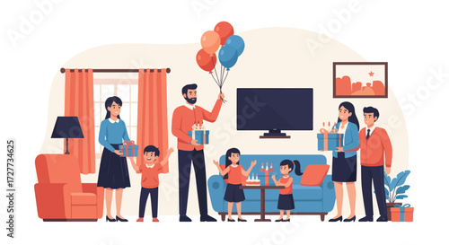 Collection of Waiters and Waitresses Holding Trays with Food and Drinks.