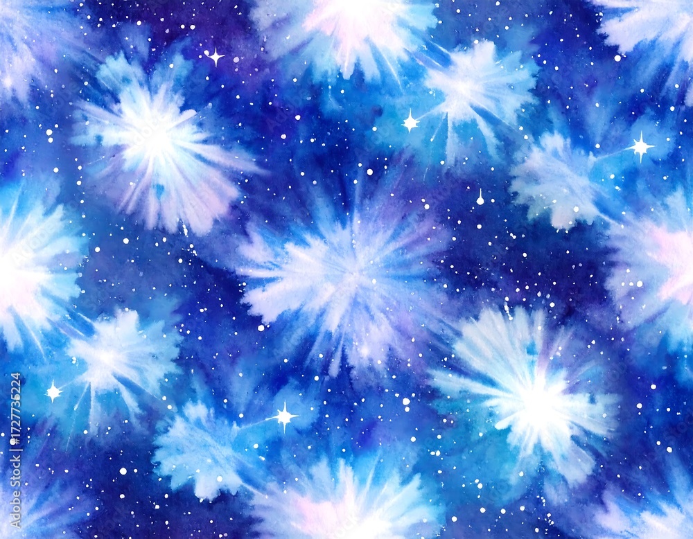 Obraz premium Abstract watercolor celestial pattern