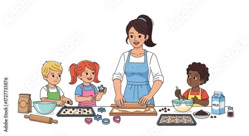 Illustrated Diverse People Walking Outdoors: Couples Friends and Dog Walkers.