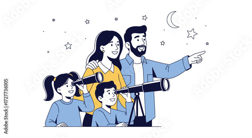 Scientist launching a rocket celebrating success and pointing upwards in a lab coat.