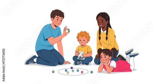 Cartoon People Enjoying Campfires Outdoor Cooking and Camping Activities.