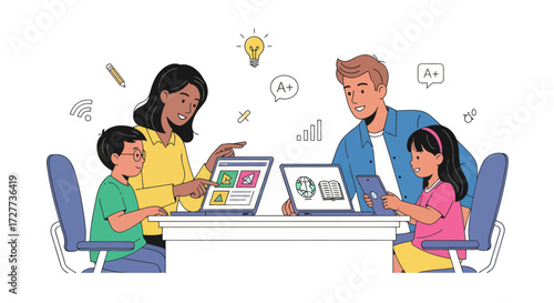 Diverse Cartoon Chefs Preparing Fresh Vegetables for Cooking.