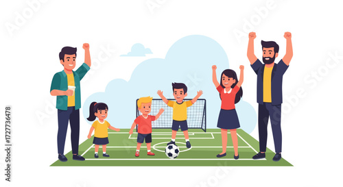 A set of cartoon hikers and backpackers with large rucksacks looking through binoculars while exploring.