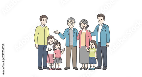 Hand-drawn illustration set of builders and construction workers renovating and building houses.