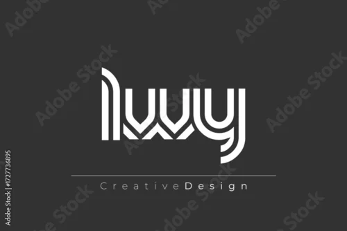 Obraz LWY Creative Unique Modern Letter Logo Design. Elegant Monogram Logo Design with Decorative Elements and Typography