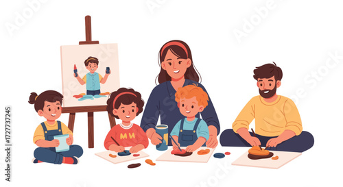 Volleyball Players in Action: Diverse Poses and Uniforms.