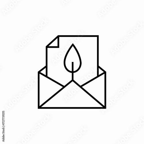 nature mail icon sign vector