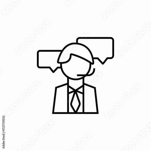 news anchor icon sign vector
