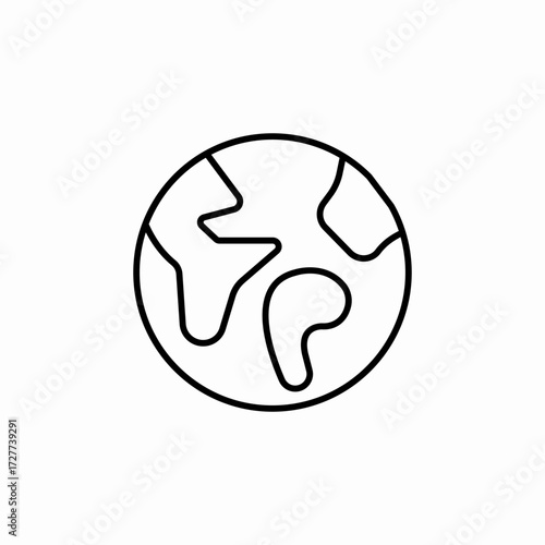 planet globe icon sign vector