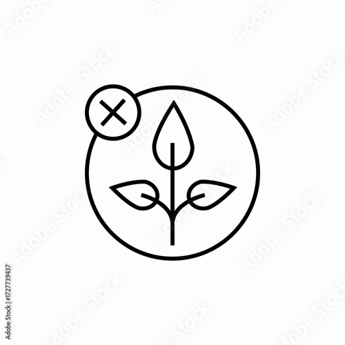 plant removal icon sign vector