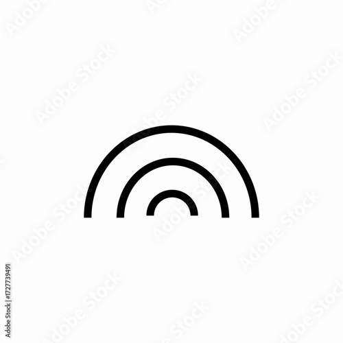 rainbow weather icon sign vector