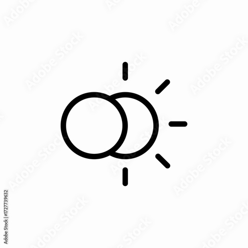 sun moon eclipse icon sign vector