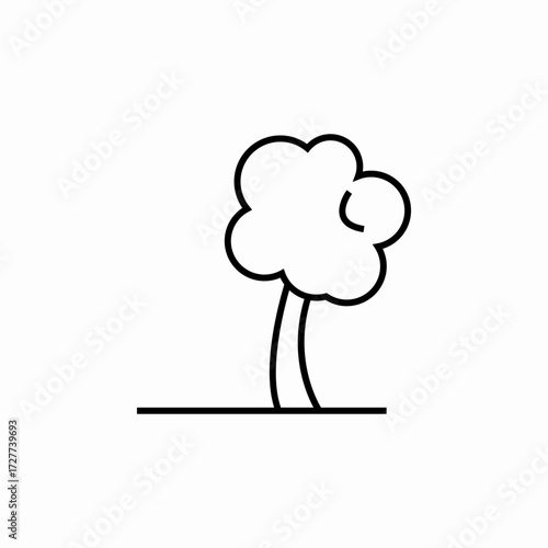 tree wind icon sign vector