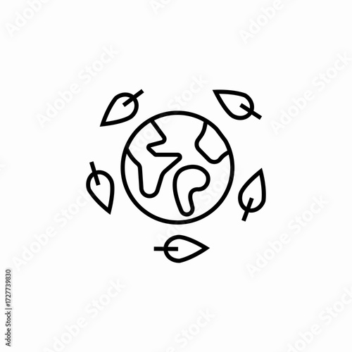 world environment cycle icon sign vector